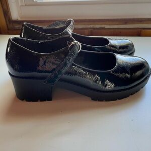 Urban Outfitters Black Patent Leather Loafers